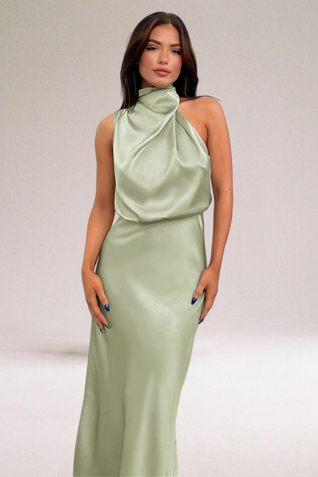 Flavia | Halter haljina od glamuroznog satena