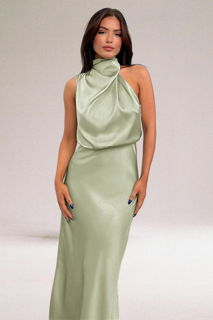 Flavia | Halter haljina od glamuroznog satena
