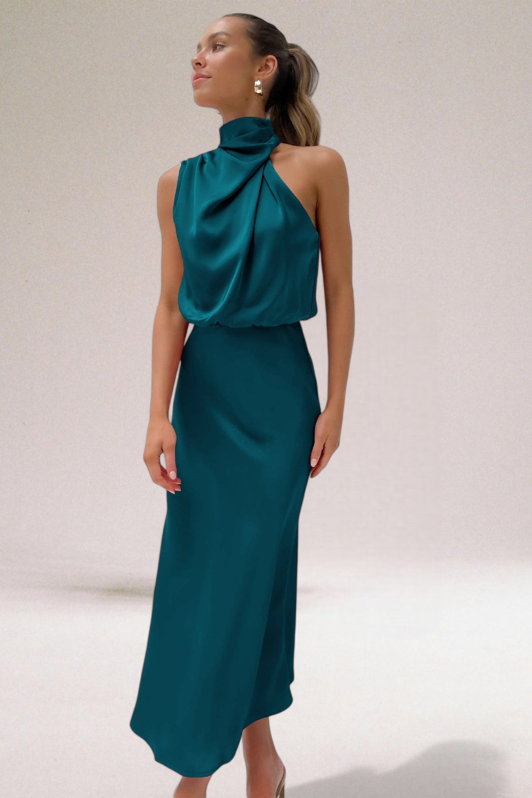 Flavia | Halter haljina od glamuroznog satena