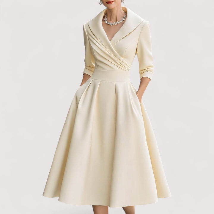 Lorenza™ | Midi satenska haljina