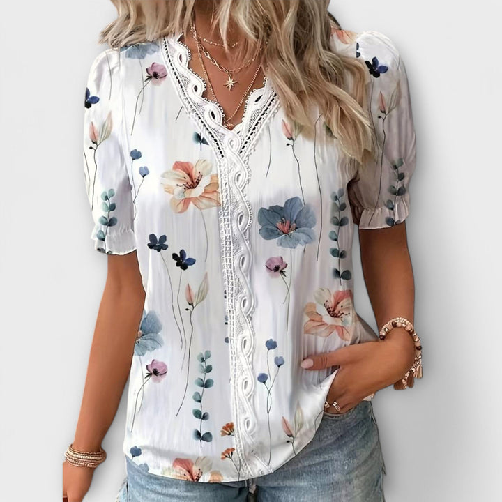 Lila - Bluza s V izrezom