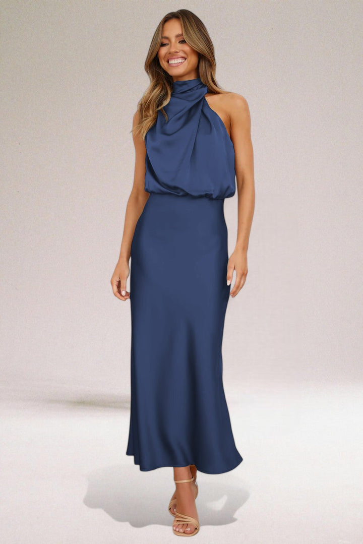 Flavia | Halter haljina od glamuroznog satena