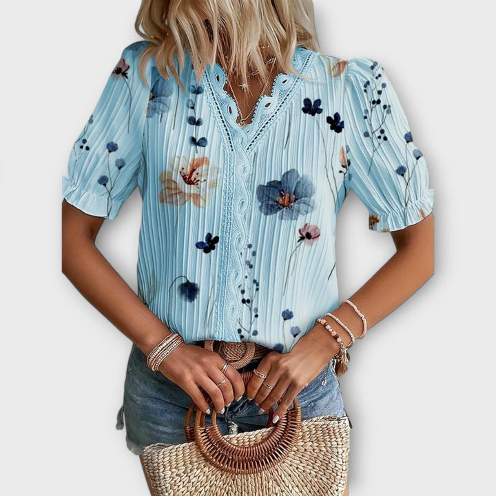 Lila - Bluza s V izrezom