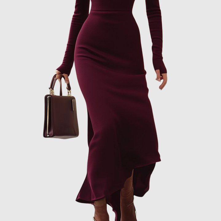 Isabelle | Bordeaux Turtleneck Haljina