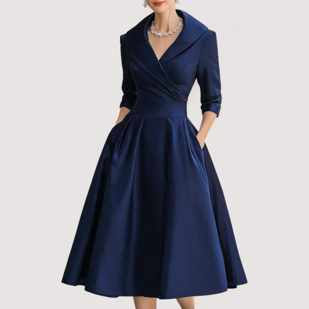 Lorenza™ | Midi satenska haljina