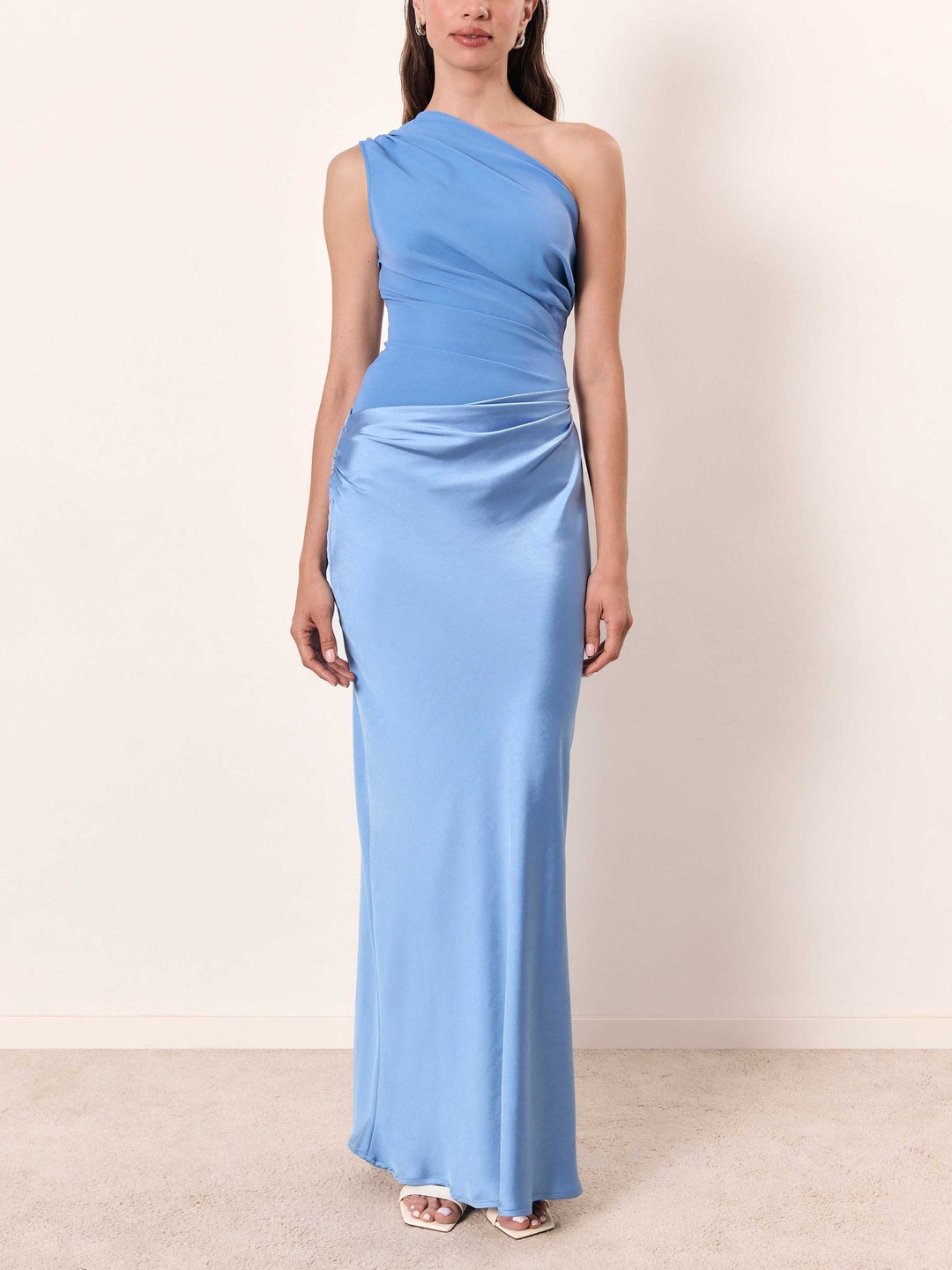 Anita™ | Elegantna Maxi Haljina s Jednim Rame i Plisiranjem