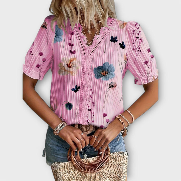 Lila - Bluza s V izrezom