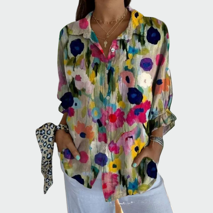 Stylish bluza s cvjetnim uzorkom