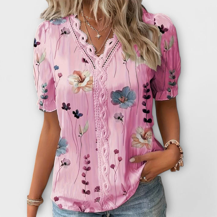 Lila - Bluza s V izrezom