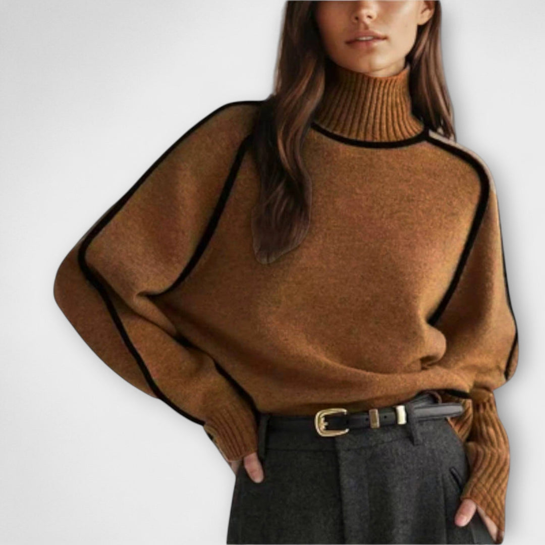 Emilie - Mekani i elegantni pulover s visokim ovratnikom