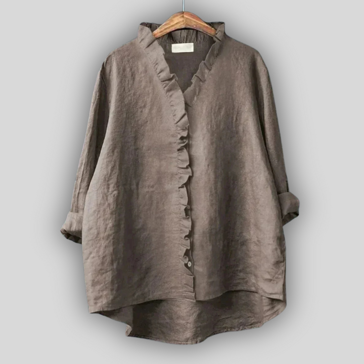 Linen Bluzica Zemljana Finesa
