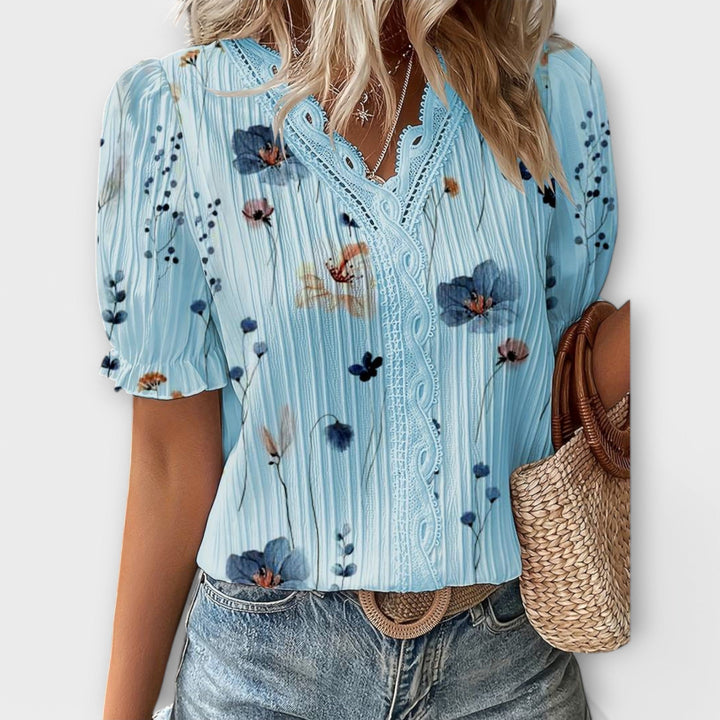 Lila - Bluza s V izrezom