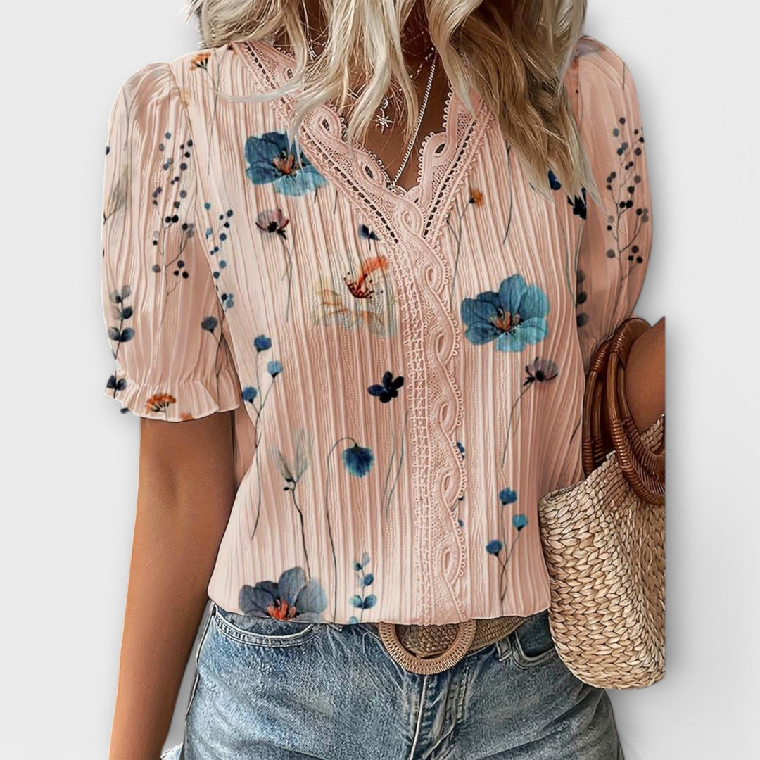 Lila - Bluza s V izrezom