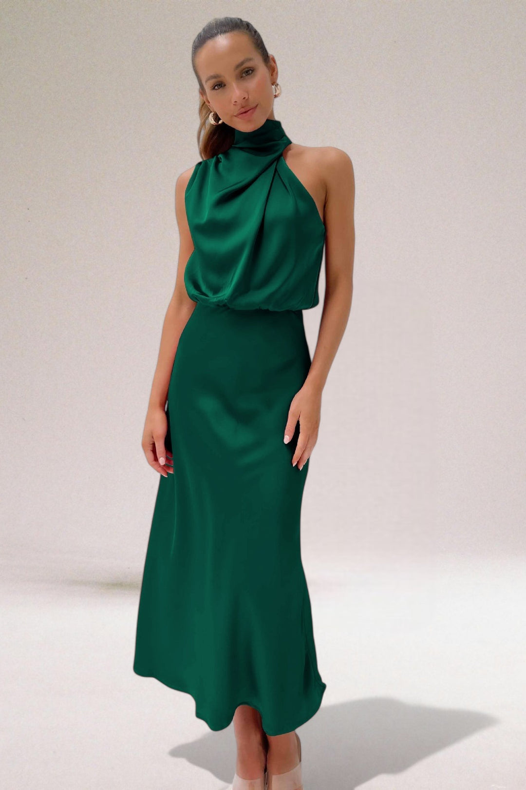Flavia | Halter haljina od glamuroznog satena