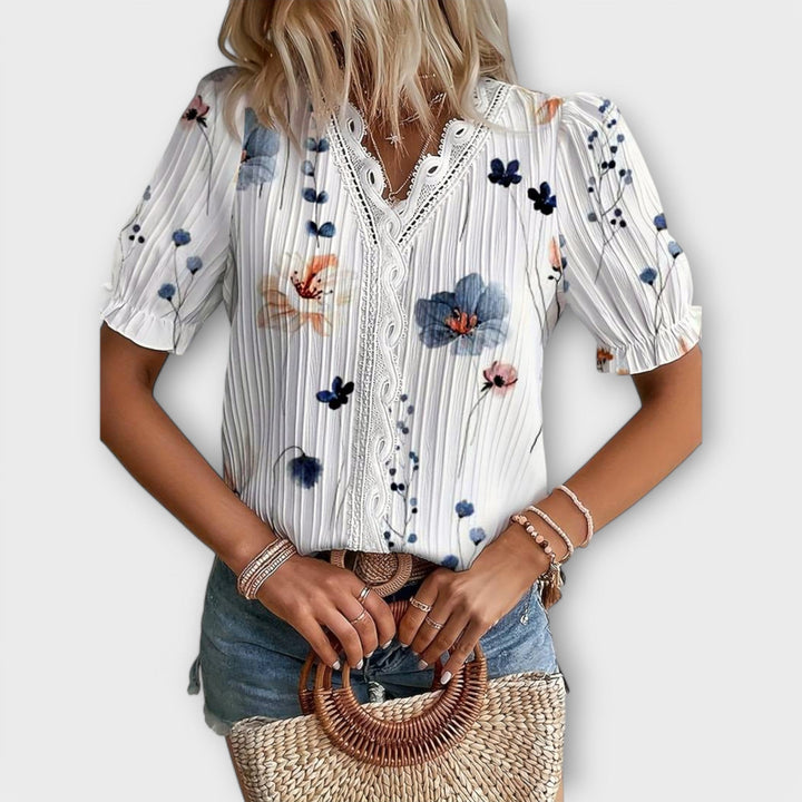 Lila - Bluza s V izrezom