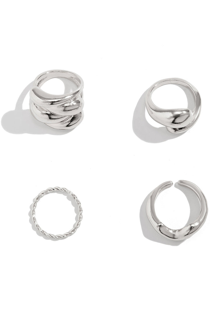 Set metalnih prstenova od 4 dijela