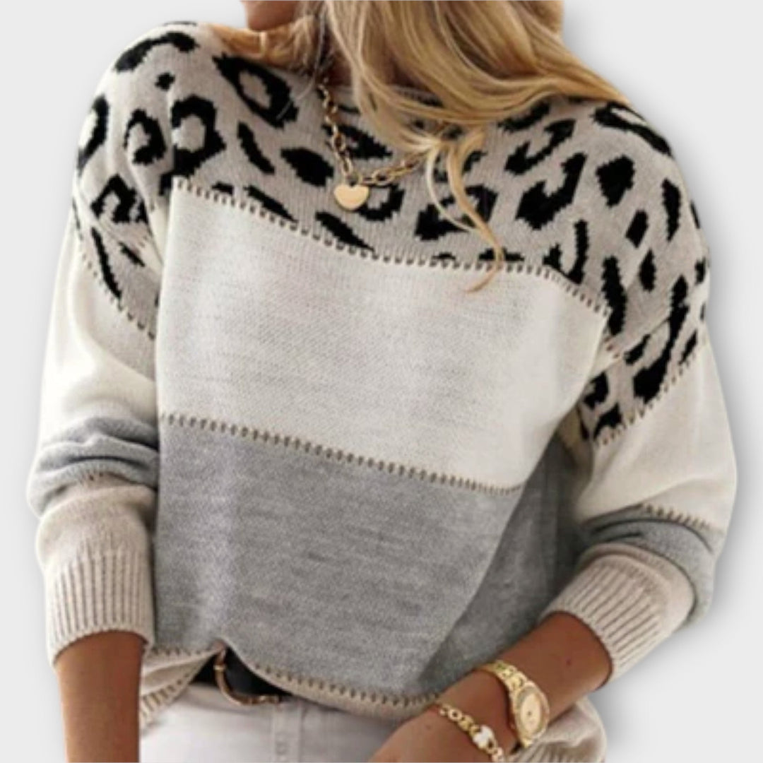 Cheyenne - Udoban pulover s leopard uzorkom