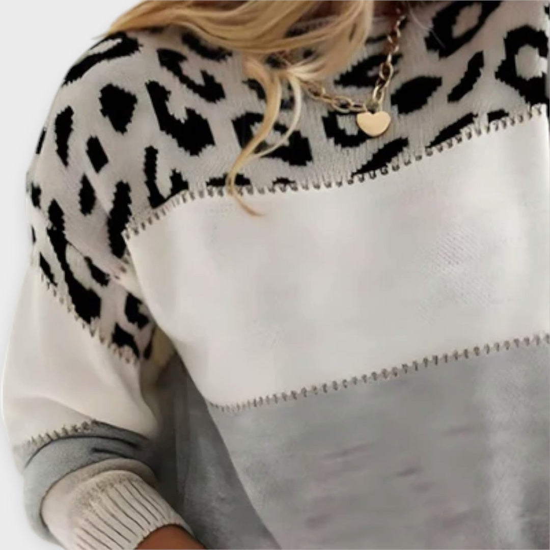 Cheyenne - Udoban pulover s leopard uzorkom