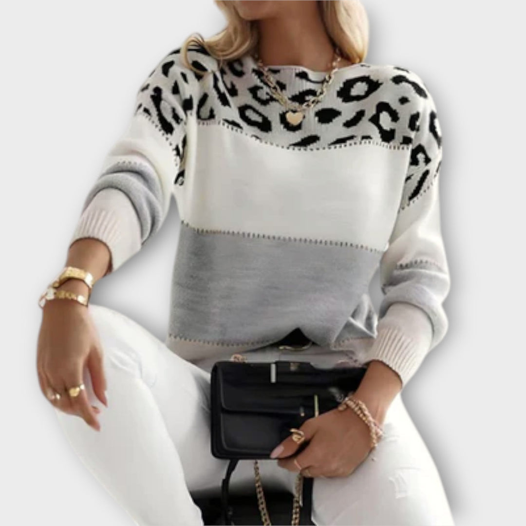 Cheyenne - Udoban pulover s leopard uzorkom