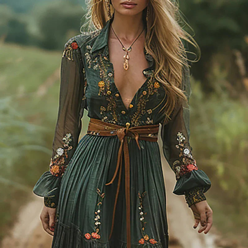 Selvara™ | Boho Cvjetna Maxi Haljina