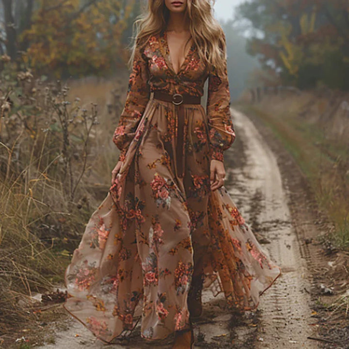 Selvara™ | Boho Cvjetna Maxi Haljina