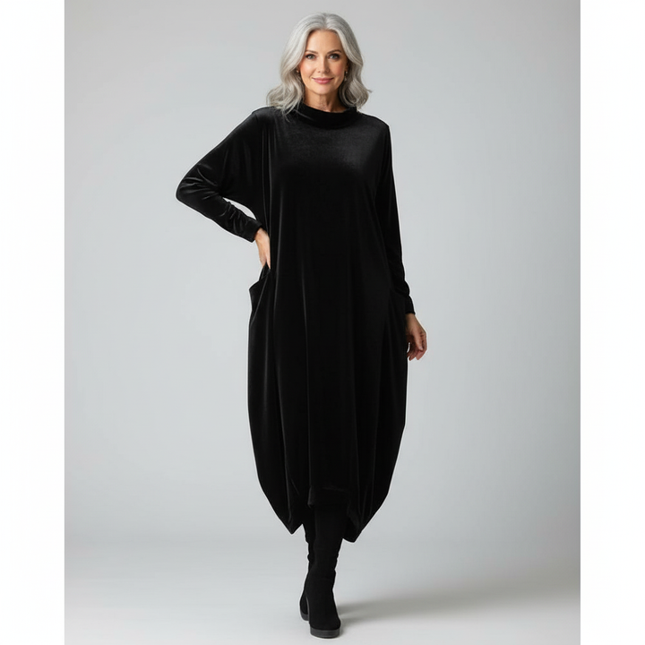 Etta – Elegantna Jesenska Haljina s Džepovima