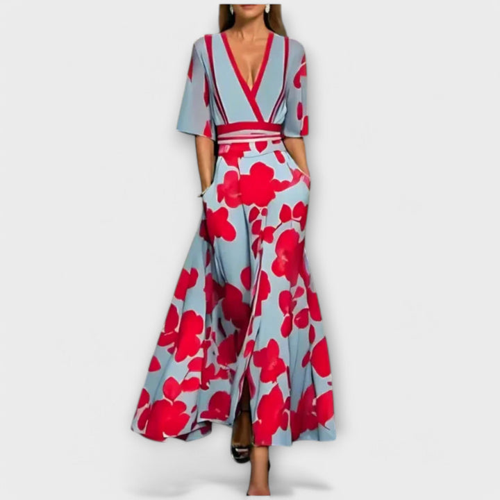 Isabela - Elegantna haljina s cvjetnim uzorcima