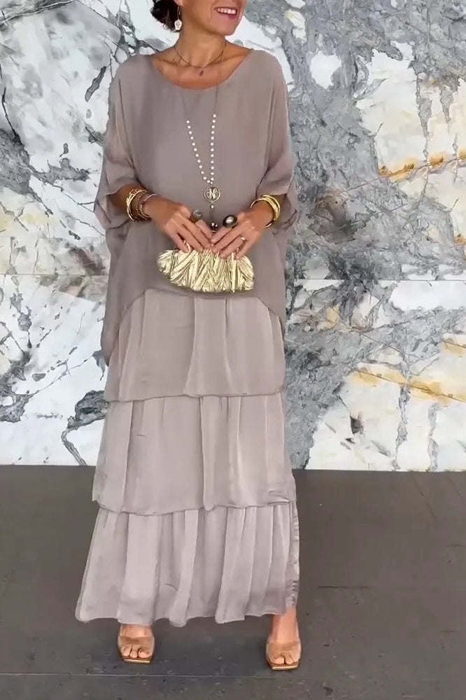 Nora Slojevita Haljina - Siva