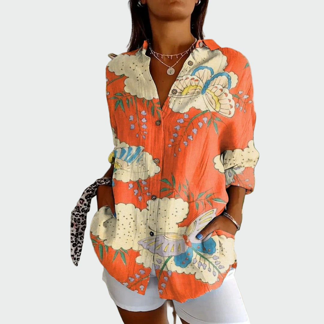 Stylish bluza s cvjetnim uzorkom