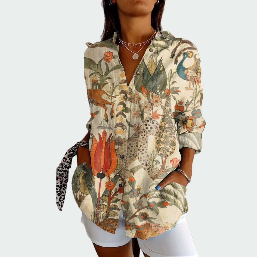 Stylish bluza s cvjetnim uzorkom
