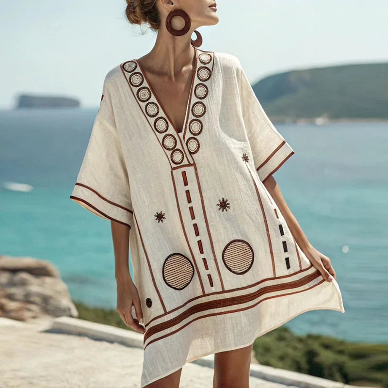 Gwen - Elegantna i Udobna Plažna Haljina za Tople Dane