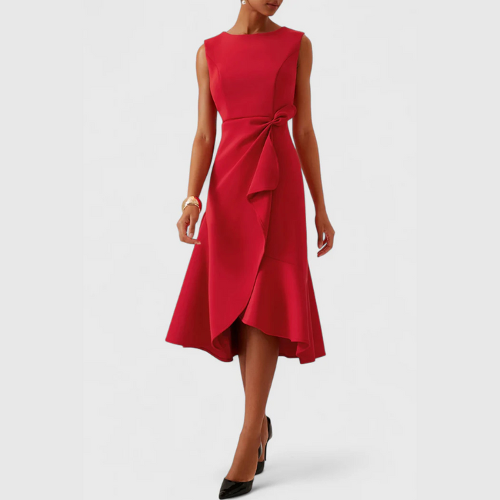 Sheila™ | Drapirana Asimetrična Midi Haljina