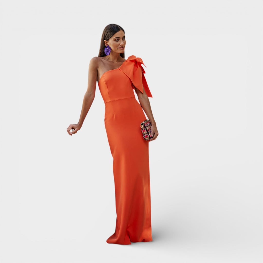 Petra – Duga narančasta elegantna haljina
