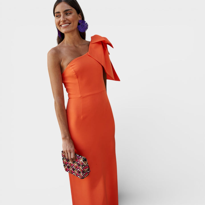 Petra – Duga narančasta elegantna haljina
