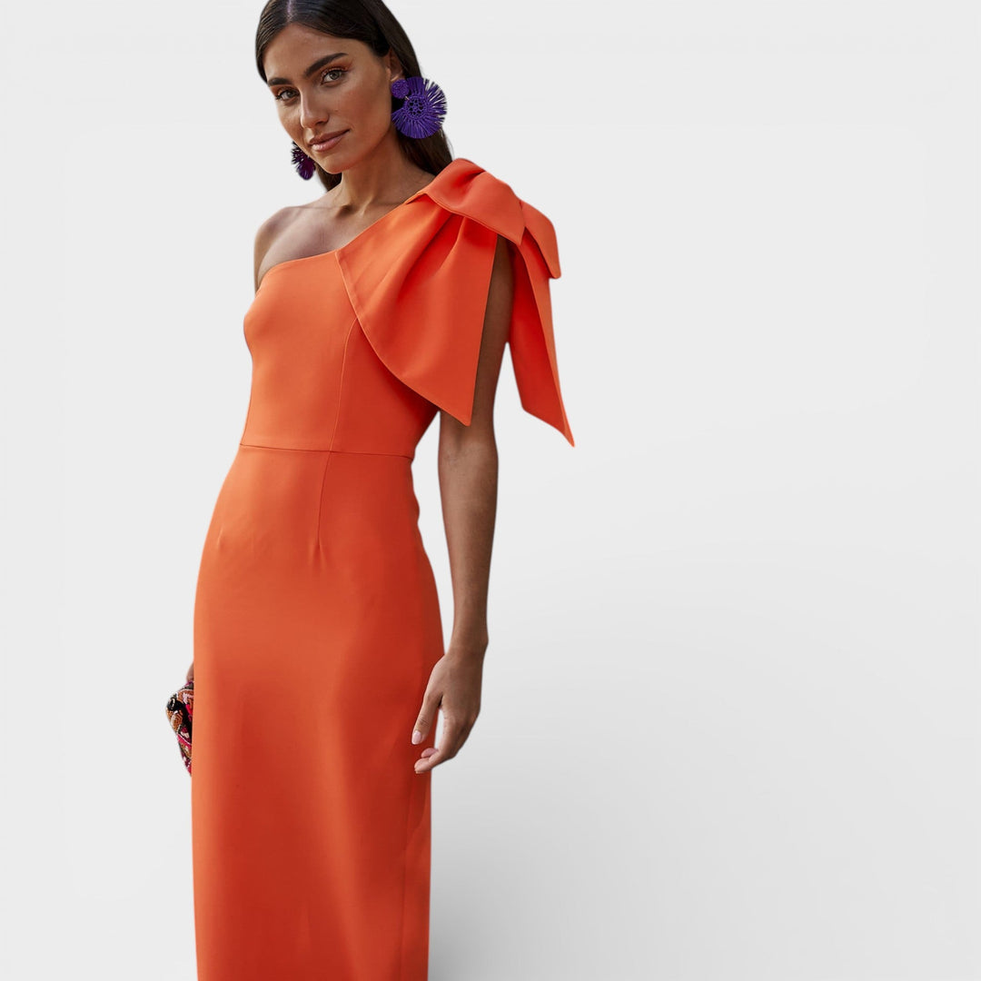 Petra – Duga narančasta elegantna haljina
