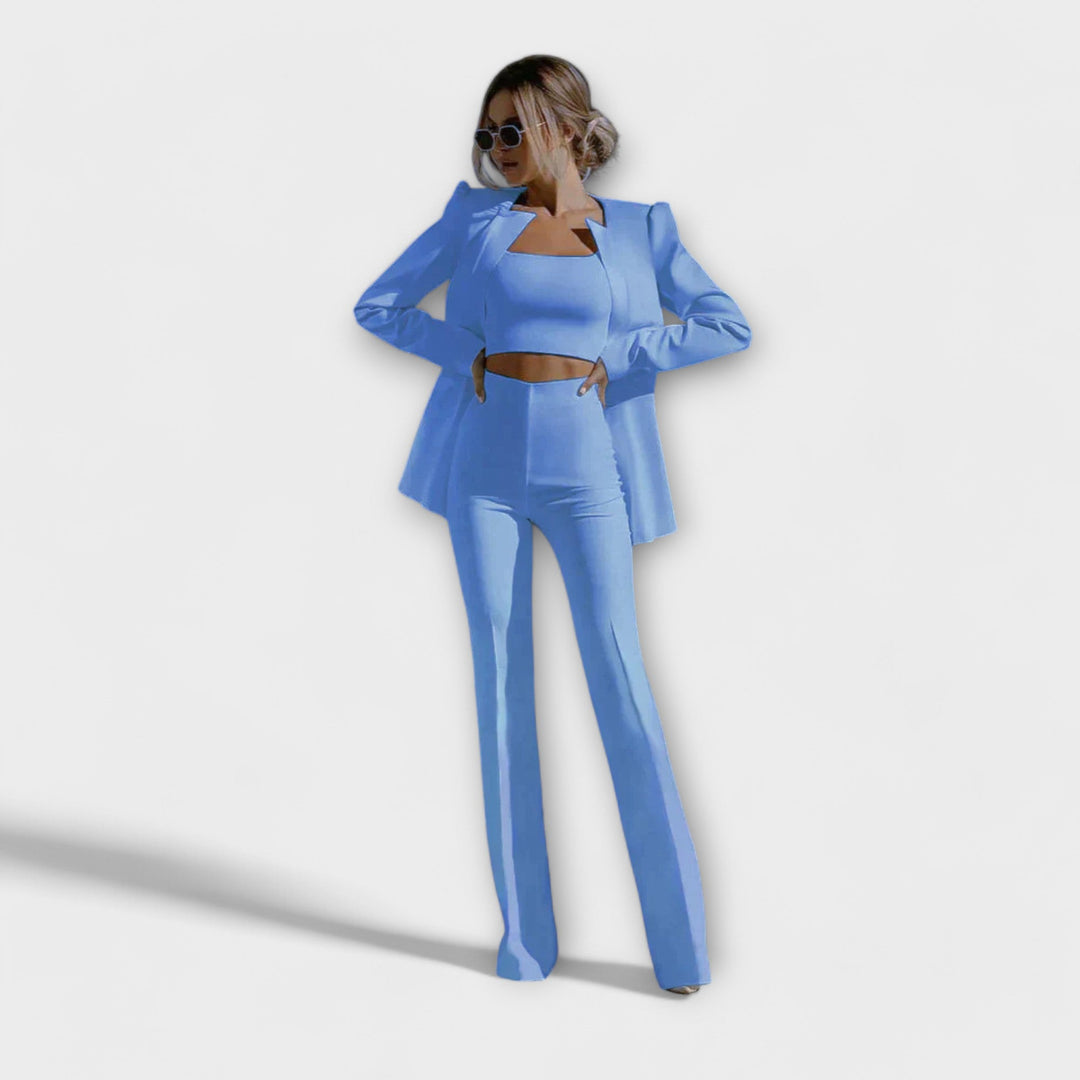 Jasmila – Elegantan Set od 3 dijela (Blazer, Top, Hlače)