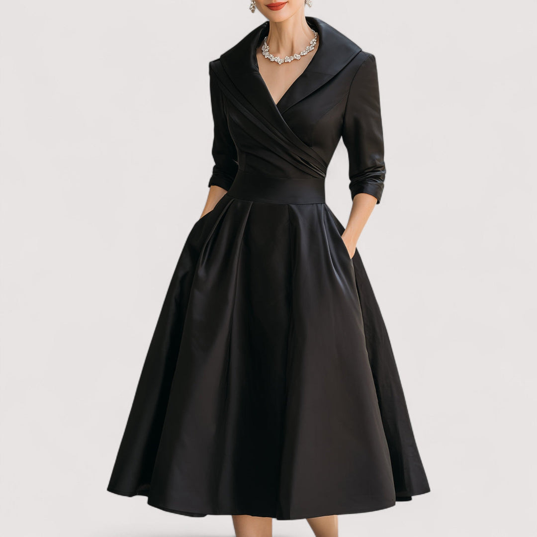 Lorenza™ | Midi satenska haljina