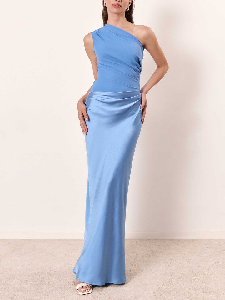 Anita™ | Elegantna Maxi Haljina s Jednim Rame i Plisiranjem