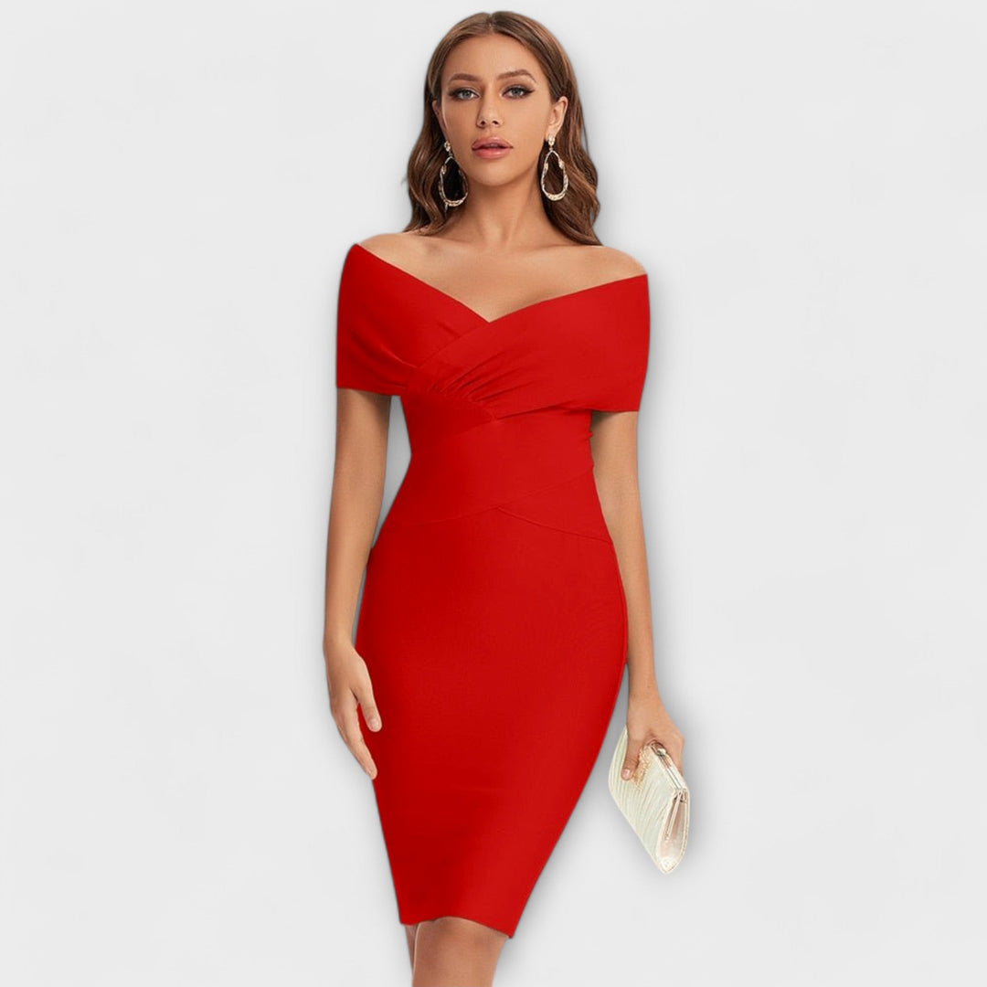 Marija - Elegantna haljina s V izrezom