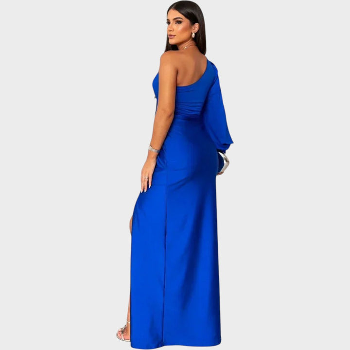 Marica – Elegantna duga haljina na jedno rame