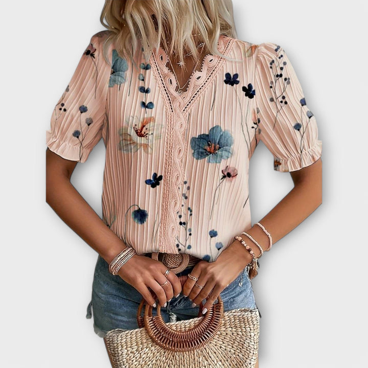 Lila - Bluza s V izrezom