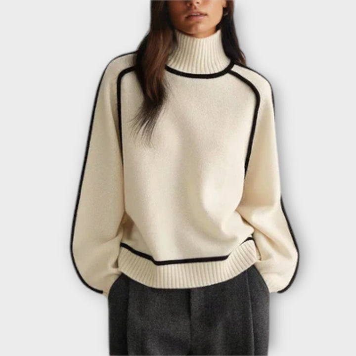 Emilie - Mekani i elegantni pulover s visokim ovratnikom