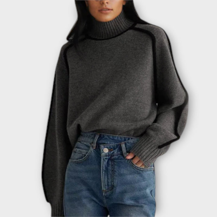 Emilie - Mekani i elegantni pulover s visokim ovratnikom