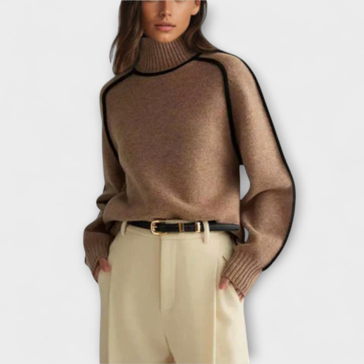 Emilie - Mekani i elegantni pulover s visokim ovratnikom