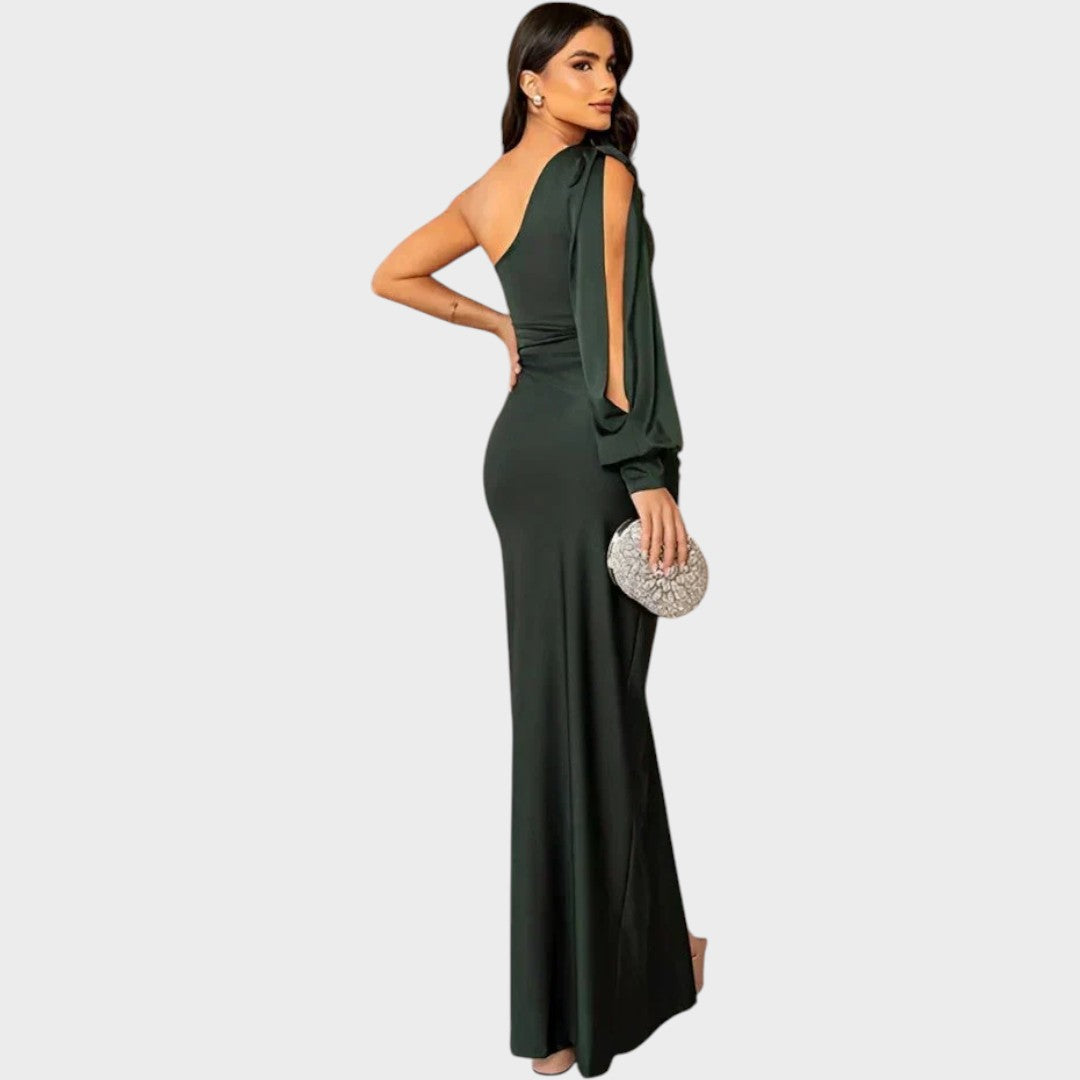 Marica – Elegantna duga haljina na jedno rame