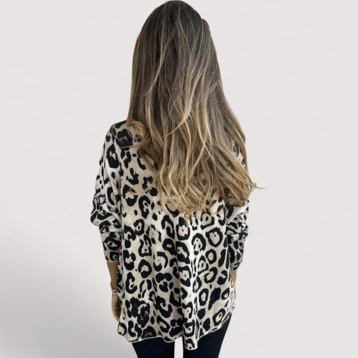 Zlata™ | Ležerna ženska majica s leopard uzorkom