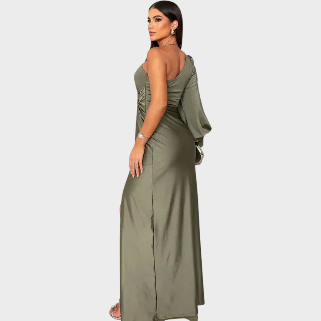 Marica – Elegantna duga haljina na jedno rame