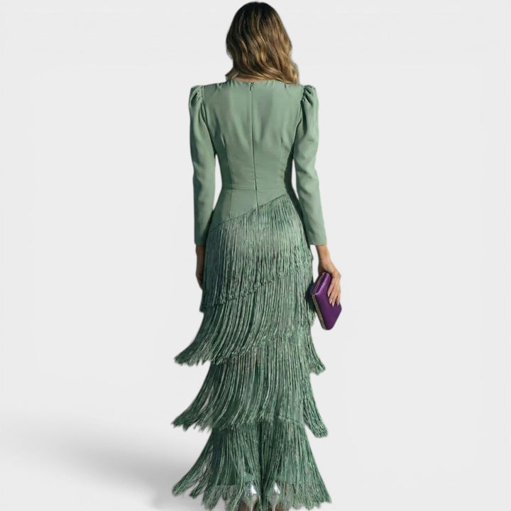 Clara™ | Elegantna midi haljina s resama