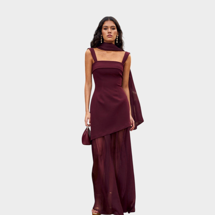 Amber – Bordo elegantna haljina