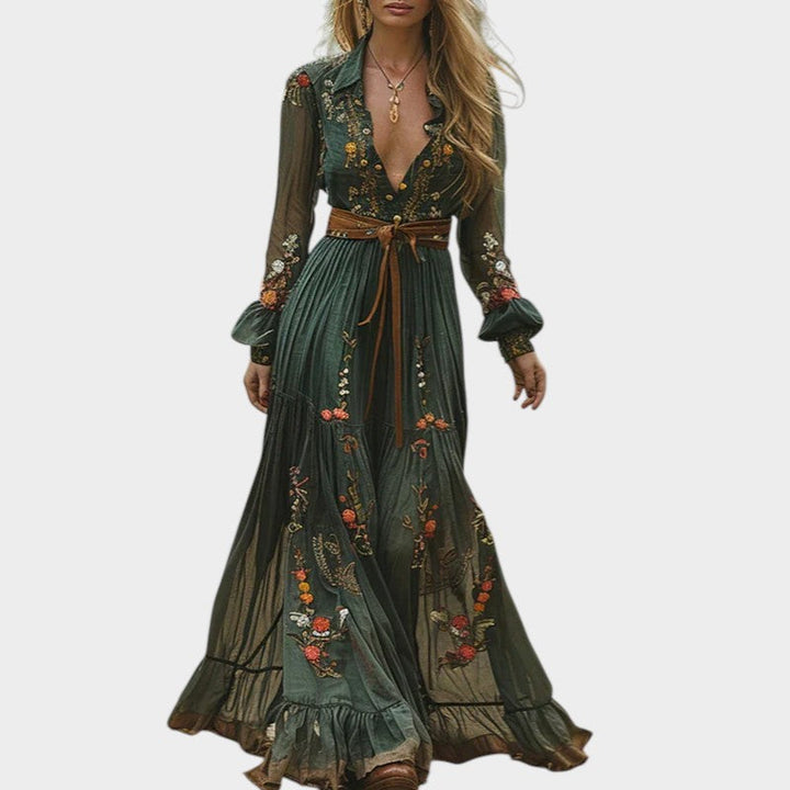Selvara™ | Boho Cvjetna Maxi Haljina